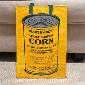 NWT Trader Joe’s Rare Yellow Corn Reusable Bag